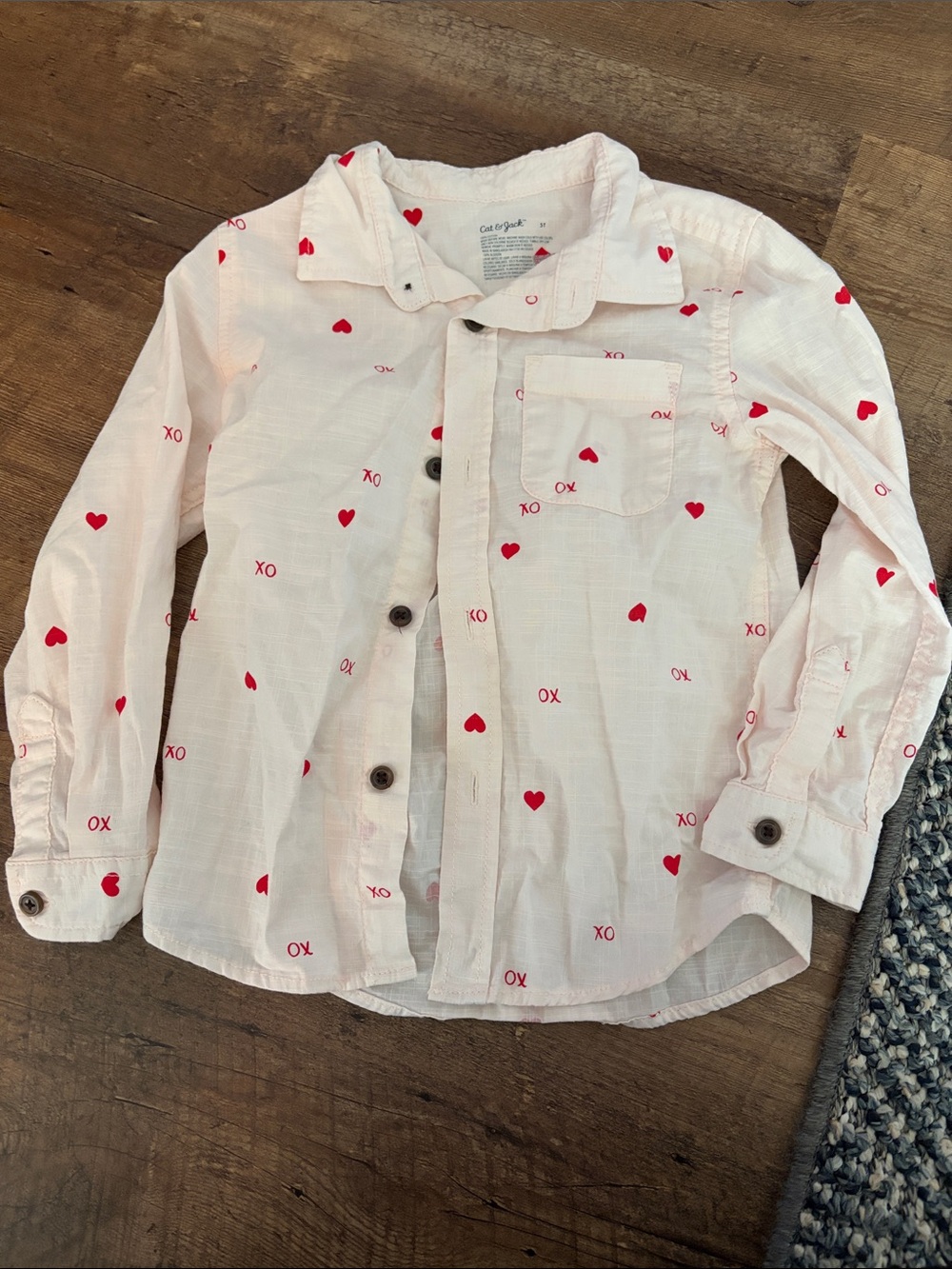 Cat & Jack Valentines Button Up